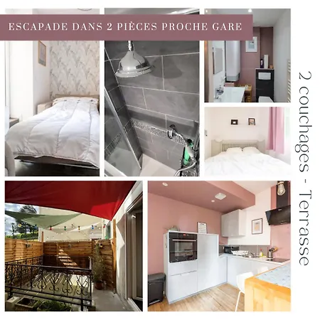 Escapade A Dans Beau T2 Avec Terrasse - Proche Gare Et Centre
